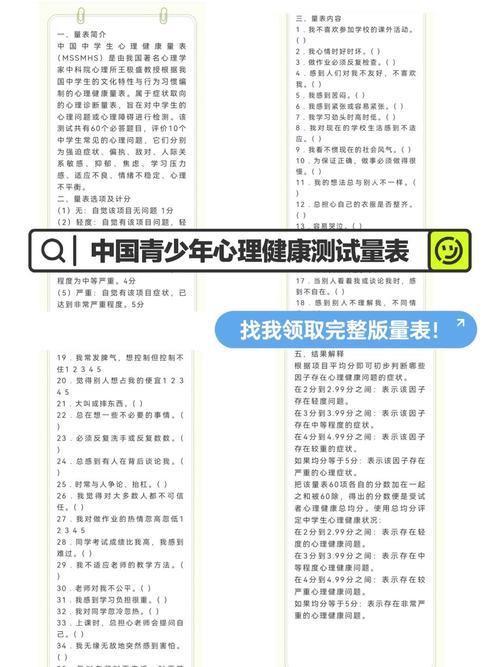 青少年心理健康(青少年心理健康测试题免费)